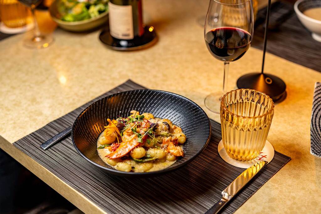 Shrimp and gnocchi at Red Salt